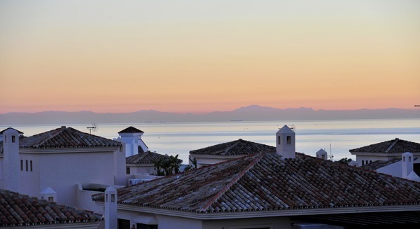 zonsondergang afrikaanse kust vanaf marbella