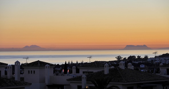zonsondergang straat van gibraltar vanaf marbella