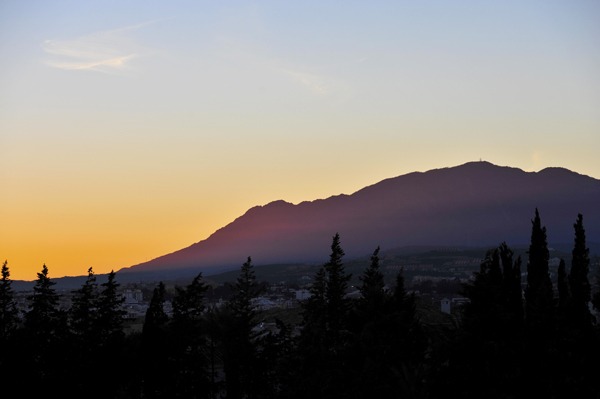 Sierra Bermeja zonsondergang