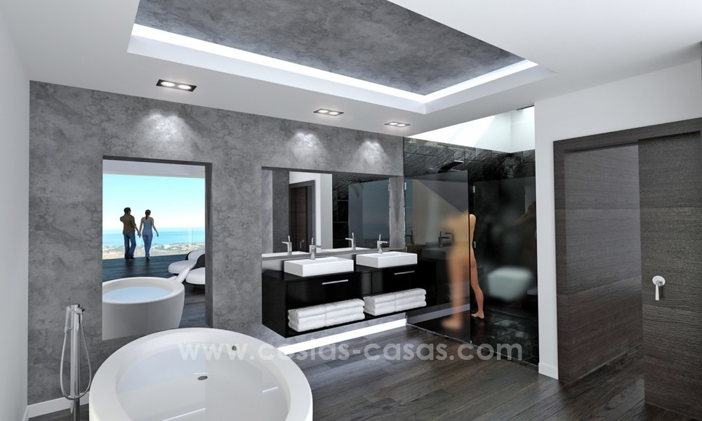 Moderne nieuwbouwvilla te koop in Marbella met panoramisch zeezicht 4463