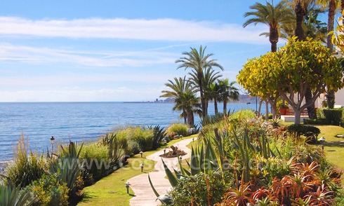 Ruim en luxueus koopappartement, in Puente Romano, een complex direct aan het strand aan de Golden Mile in Marbella 