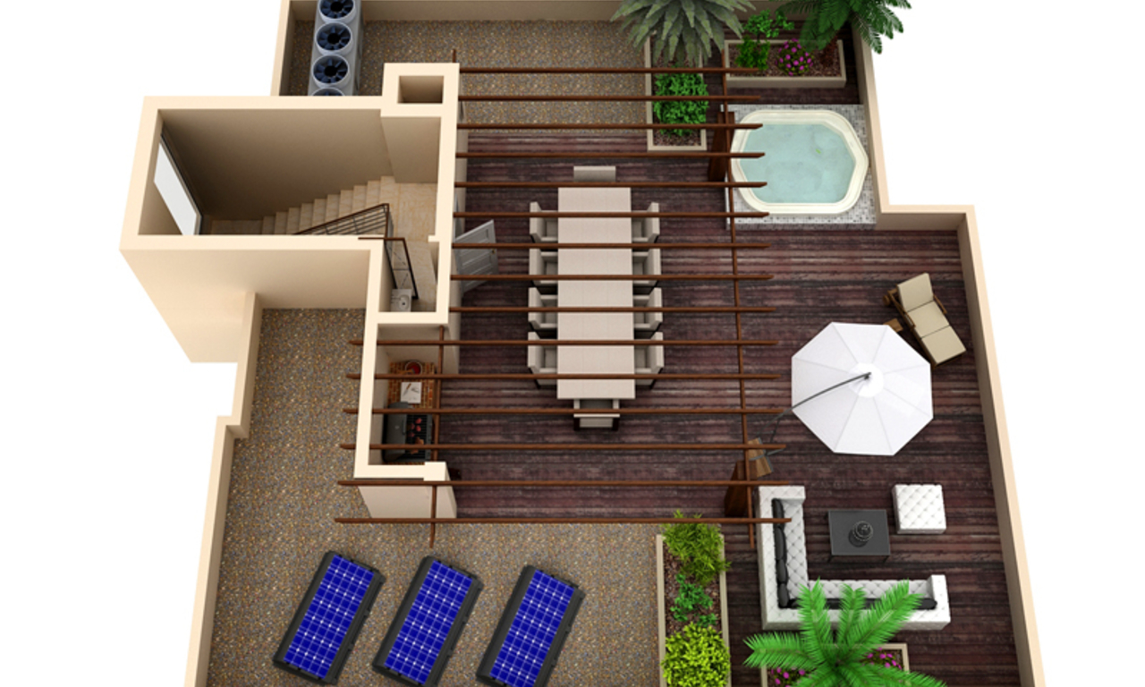 Marbella direct aan het strand: moderne nieuwe villa van plan te koop of kavel te koop 10