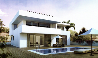 Marbella direct aan het strand: moderne nieuwe villa van plan te koop of kavel te koop 2