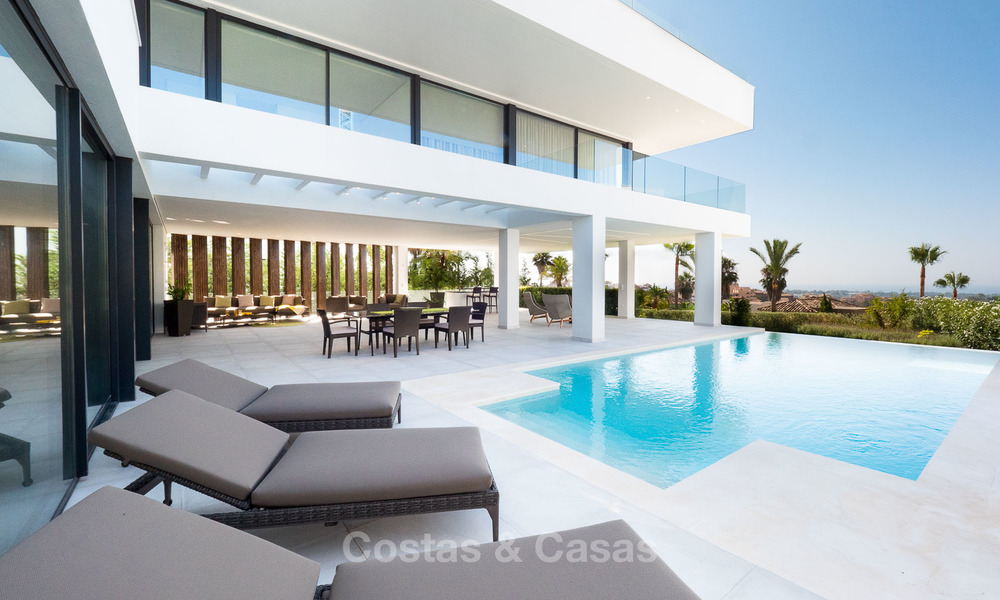 Nieuwe moderne luxe design villa´s te koop, Marbella - Benahavis, instapklaar, met golf- en zeezicht 7064