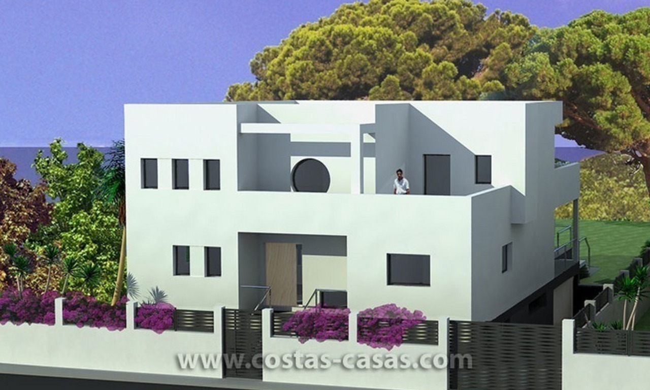 Moderne nieuwe Villa´s te koop eerstelijn strand in Marbella 4