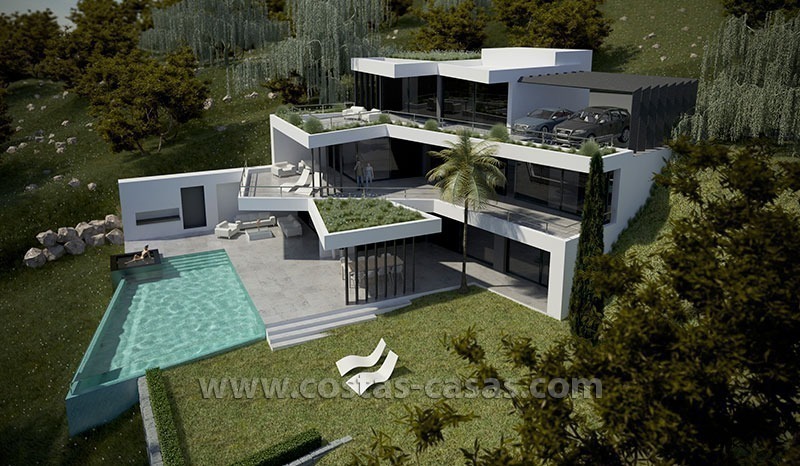 Nieuwe, moderne luxe villa te koop in Marbella