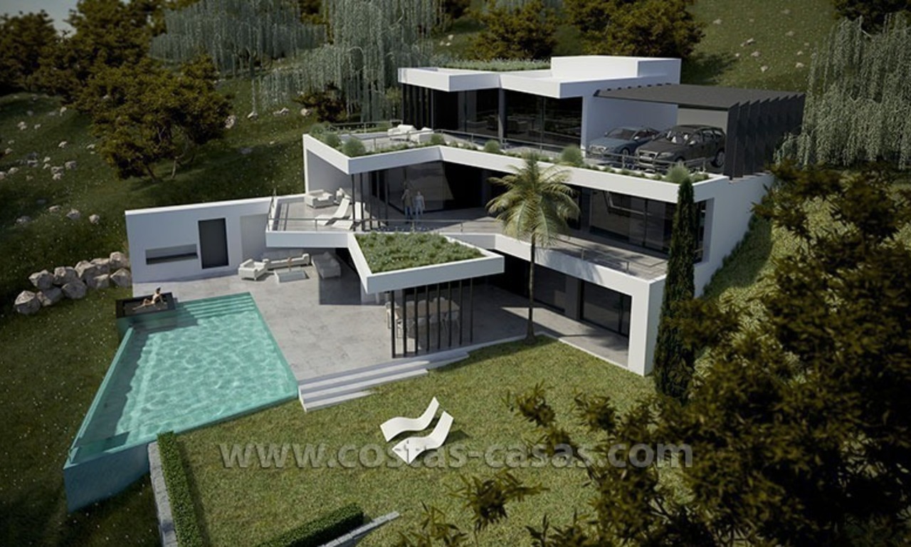 Nieuwe, moderne luxe villa te koop in Marbella 0