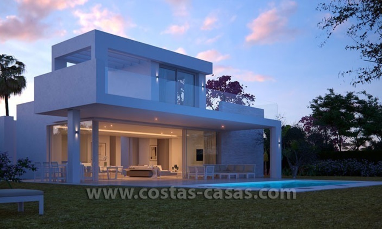 Nieuwe moderne villa te koop met grote terrassen in oost Marbella 1