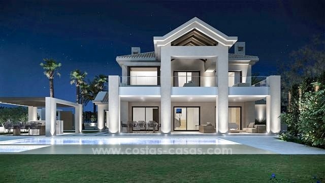 Nieuwe hedendaagse moderne villa te koop, Marbella Club, Golden Mile