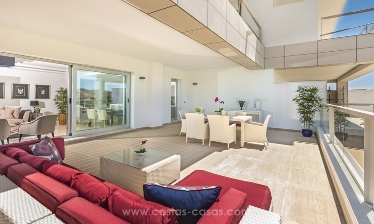 Moderne nieuwe luxe appartementen te koop in een golf resort in Mijas aan de Costa del Sol 13