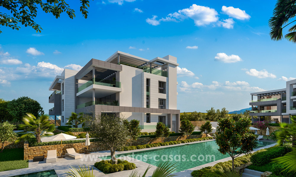 Instapklaar. Moderne nieuwe design appartementen te koop nabij het strand tussen Marbella en Estepona. Laatste units! 5599