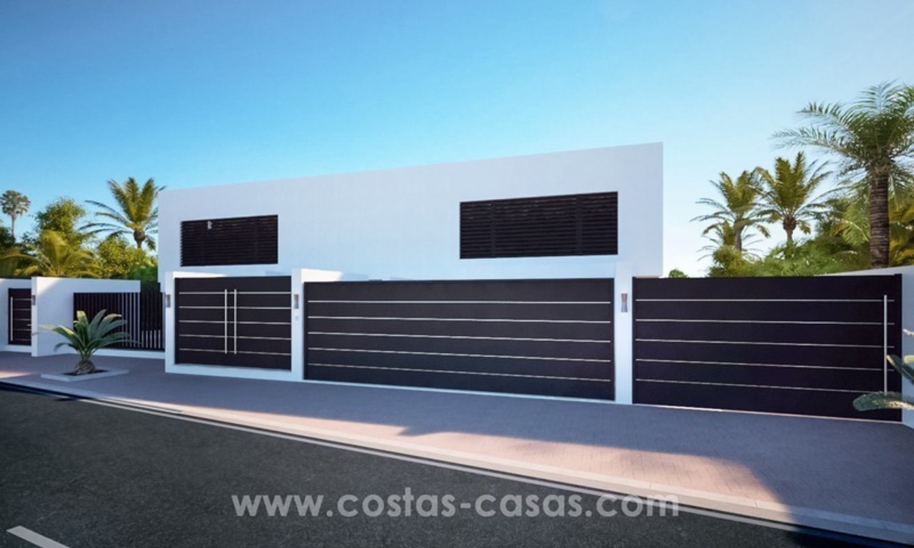 Nieuwe Moderne Eerstelijn strand Villa te koop, New Golden Mile, Marbella - Estepona 5