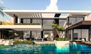Nieuwe moderne design villa´s te koop met golf- en zeezicht in Marbella – Benahavis 0