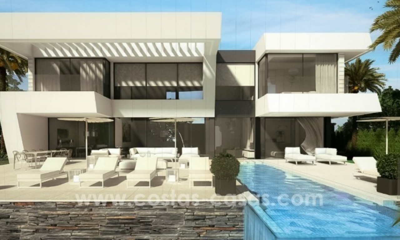 Nieuwe moderne design villa´s te koop met golf- en zeezicht in Marbella – Benahavis 3