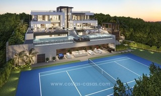 Nieuwe moderne villa te koop met tennis in Nueva Andalucia te Marbella 0