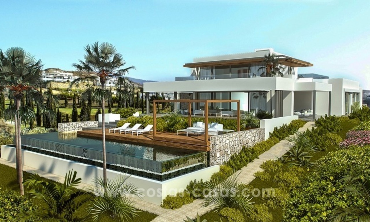 Moderne eerstelijn golf Villa te koop in golfresort op de New Golden Mile, Benahavis – Marbella 4