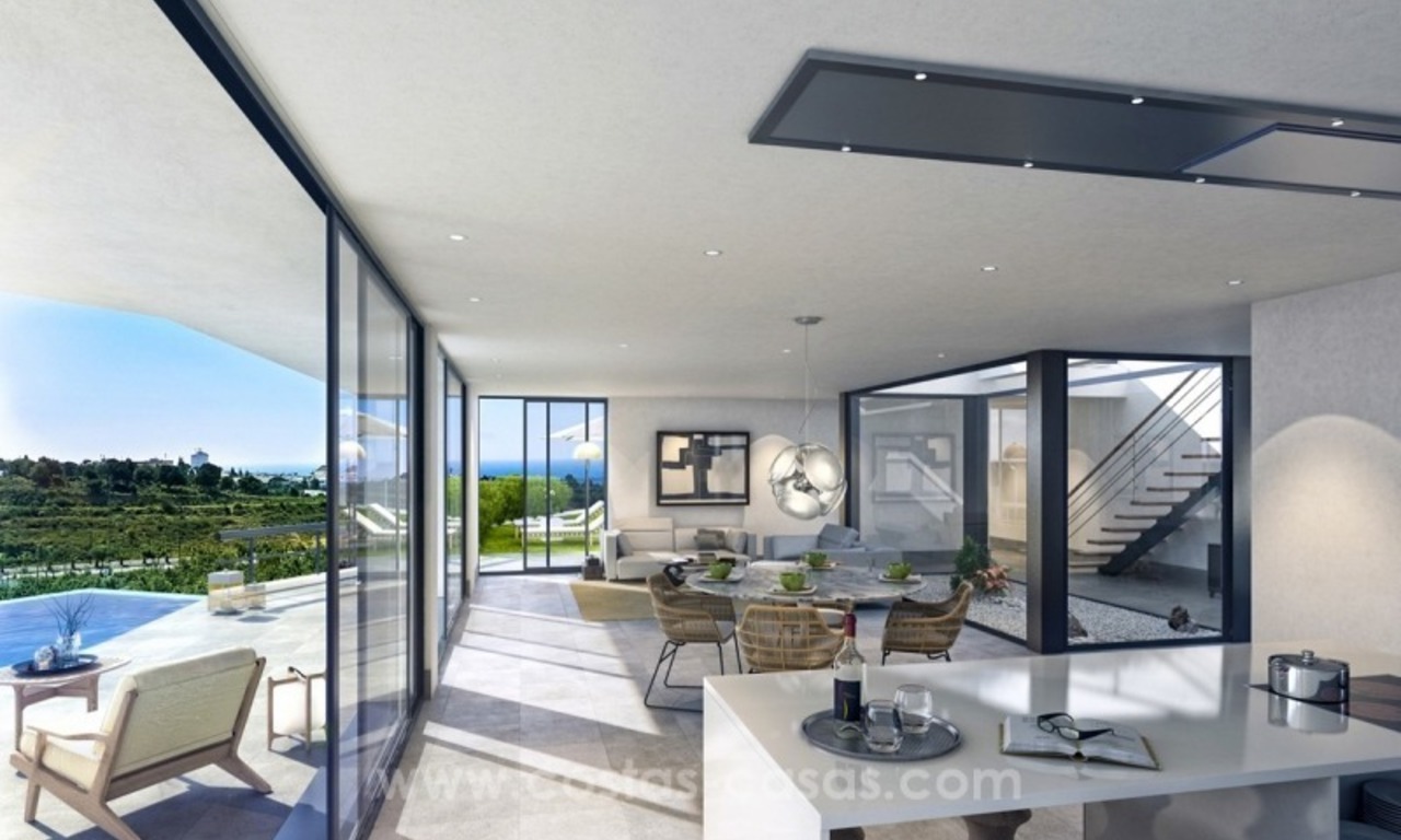 Nieuwe moderne villas te koop met zeezicht in La Cala de Mijas, Costa del Sol 5