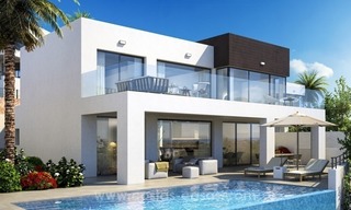 Nieuwe moderne villas te koop met zeezicht in La Cala de Mijas, Costa del Sol 0