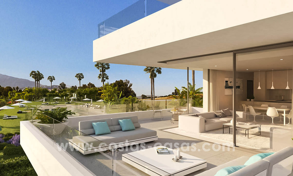 Instapklare moderne design appartementen te koop, nabij de golfbaan tussen Marbella en Estepona 23732