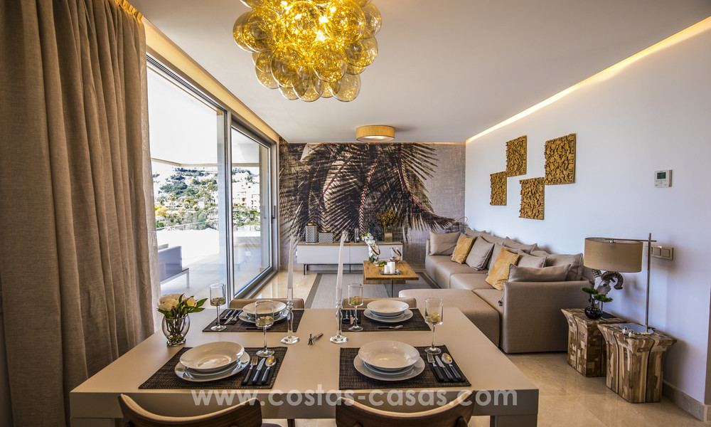 Nieuwe moderne appartementen te koop in Benahavis - Marbella met golf en zeezicht. Instapklaar. Laatste unit: Penthouse! 7365
