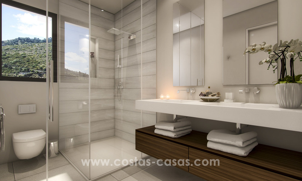 Moderne nieuwe luxe appartementen te koop met zeezicht op slechts enkele minuten rijden van Marbella centrum 4647