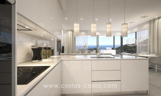 Moderne nieuwe luxe appartementen te koop met zeezicht op slechts enkele minuten rijden van Marbella centrum 4651 
