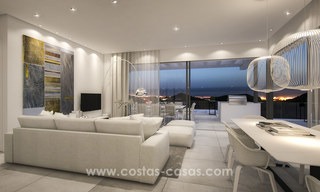 Moderne nieuwe luxe appartementen te koop met zeezicht op slechts enkele minuten rijden van Marbella centrum 4657 
