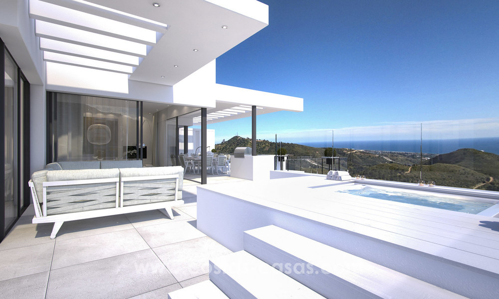 Moderne nieuwe luxe appartementen te koop met zeezicht op slechts enkele minuten rijden van Marbella centrum 4663