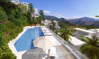 Moderne nieuwe luxe appartementen te koop met zeezicht op slechts enkele minuten rijden van Marbella centrum 4669 