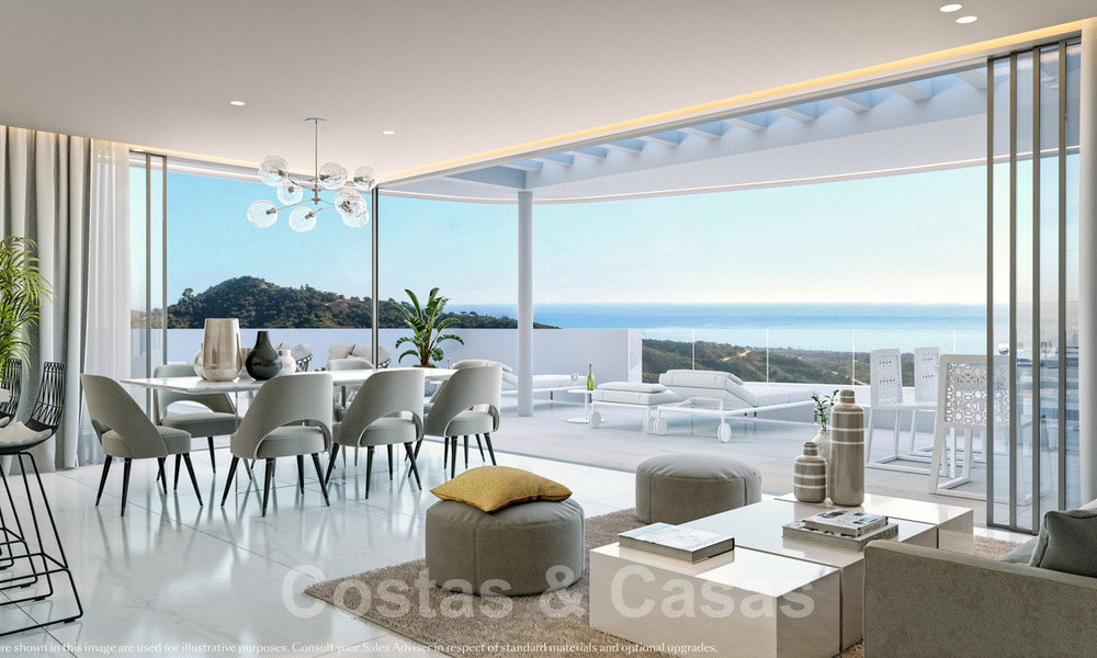 Moderne nieuwe luxe appartementen te koop met zeezicht op slechts enkele minuten rijden van Marbella centrum 38351