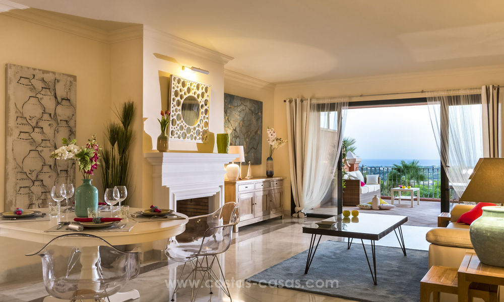 Ruime luxe appartementen te koop in Benahavis - Marbella met prachtig zeezicht. LAATSTE APPARTEMENT MET KORTING. 5064