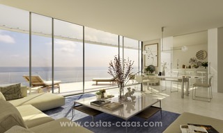 Instapklare spectaculair moderne luxe eerstelijns strand appartementen te koop in Estepona, Costa del Sol 3828 