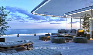 Instapklare spectaculair moderne luxe eerstelijns strand appartementen te koop in Estepona, Costa del Sol 3830 