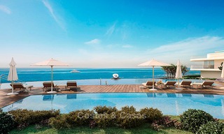 Instapklare spectaculair moderne luxe eerstelijns strand appartementen te koop in Estepona, Costa del Sol 3833 