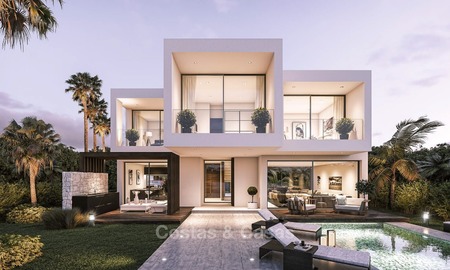 Moderne nieuwbouw villa's te koop aan de New Golden Mile, op loopafstand van het strand, tussen Marbella en Estepona 1119