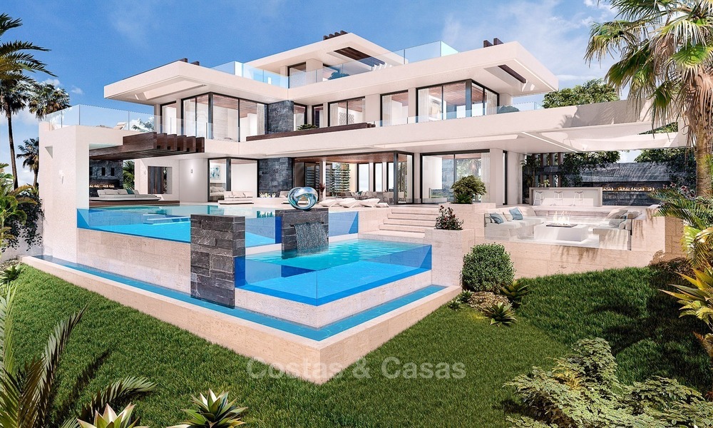 Luxe, Moderne Villa met Zee- en Golfzicht te Koop in Benahavis, Marbella 1129