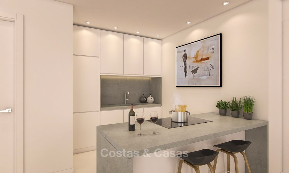 Moderne Appartementen met Zeezicht te koop, vlakbij het Strand in Benalmádena, Costa del Sol. Opgeleverd! 1284