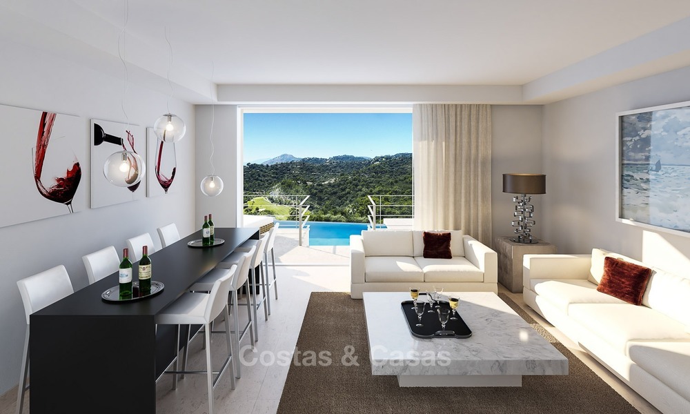 Ultra-moderne villa te koop met uitzicht op de Bergen en Golf in Benahavis, Marbella 1450