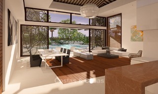 Nieuwe, Moderne Thaise stijl villa met Zeezicht te koop aan de New Golden Mile, Estepona - Marbella 2044 