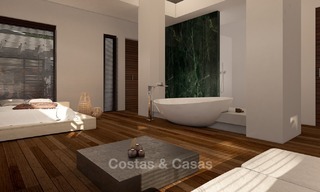 Nieuwe, Moderne Thaise stijl villa met Zeezicht te koop aan de New Golden Mile, Estepona - Marbella 2048 