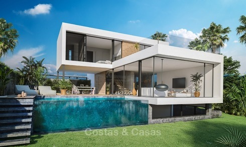 Moderne Hedendaagse villa's te koop in een Nieuw Project, Eerstelijns Golf in Estepona - Marbella 2057