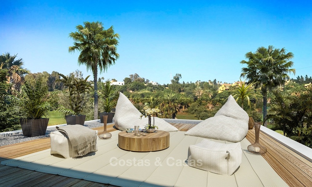 Moderne Hedendaagse villa's te koop in een Nieuw Project, Eerstelijns Golf in Estepona - Marbella 2060