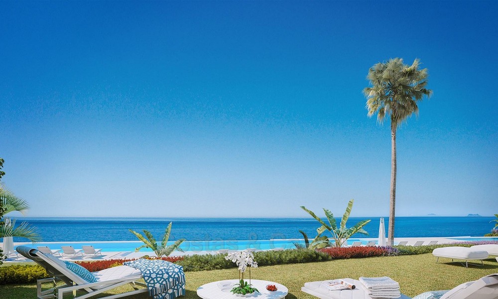 Exclusieve, Nieuwe, Moderne eerstelijns strand Appartementen te koop, Marbella - Estepona. Herverkopen beschikbaar. 3031