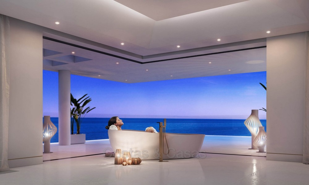Exclusieve, Nieuwe, Moderne eerstelijns strand Appartementen te koop, Marbella - Estepona. Herverkopen beschikbaar. 3046