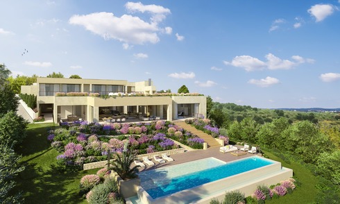 Project met ruim perceel en spectaculaire nieuwbouw villa te koop, in een exclusief golfresort, eerstelijns golf in Benahavis - Marbella 3485