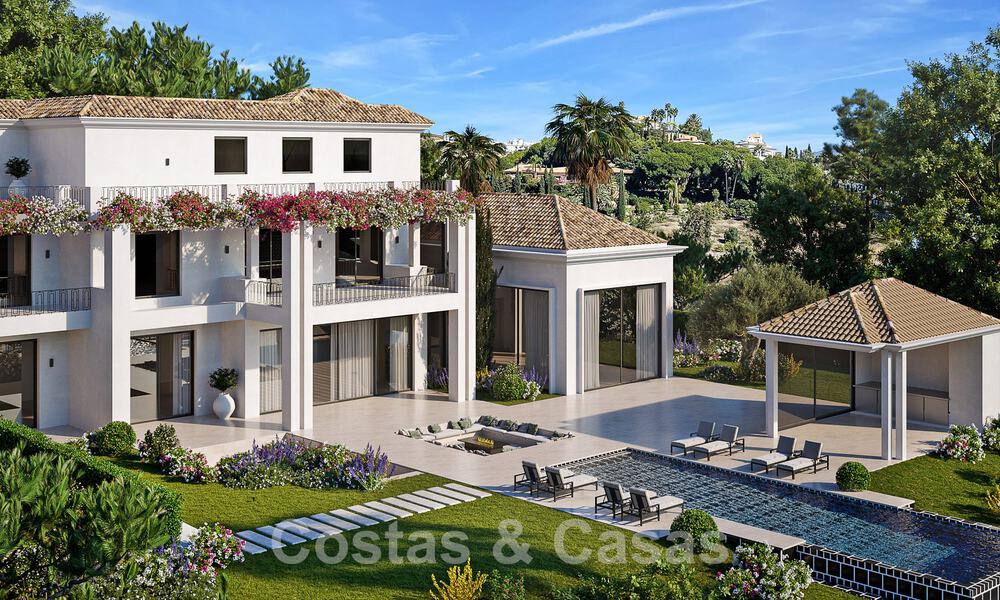 Project met ruim perceel en spectaculaire nieuwbouw villa te koop, in een exclusief golfresort, eerstelijns golf in Benahavis - Marbella 50219