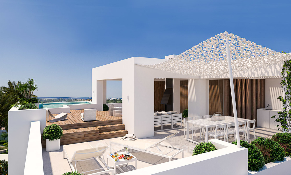 Nieuwe luxe en eco-vriendelijke appartementen te koop met zeezicht in een innovatief boetiek project in Benahavis - Marbella 3549
