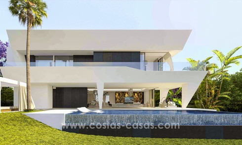 Nieuwe, ‘ontwerp-je-eigen’ eigentijdse luxe villa´s te koop in een innovatief project, binnen een golf gebied met zicht op zee en golf, Estepona - Marbella 3617