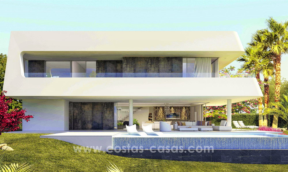 Nieuwe, ‘ontwerp-je-eigen’ eigentijdse luxe villa´s te koop in een innovatief project, binnen een golf gebied met zicht op zee en golf, Estepona - Marbella 3619