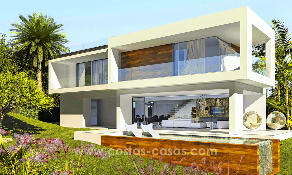 Nieuwe, ‘ontwerp-je-eigen’ eigentijdse luxe villa´s te koop in een innovatief project, binnen een golf gebied met zicht op zee en golf, Estepona - Marbella 3621